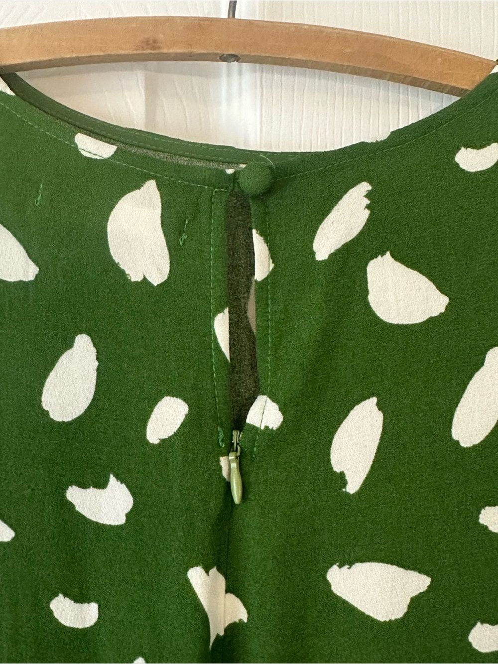 Reformation Remi Green & White Print Selina Mini Dress - Picture 6 of 8